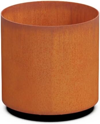 PLANTERCRAFT Corten Steel Metal Planter Box, Round Sizes, Modern Garden Steel planters for Commercial and Residential Outdoor Use.