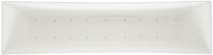 The HC Companies Indoor Outdoor 30 Inch Eclipse Series Window Flower Garden Ornamental Planter Box with Removable Attached Saucer, White (2 Pack)