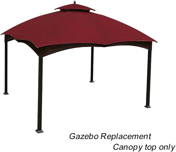 Eurmax USA High Performance Replacement Canopy Top for Lowe's Allen Roth Heavy Duty Gazebo Roof Gazebo Top with Air Vent 10X12 Cover #GF-12S004B-1, Replacement Top Only (Burgundy)