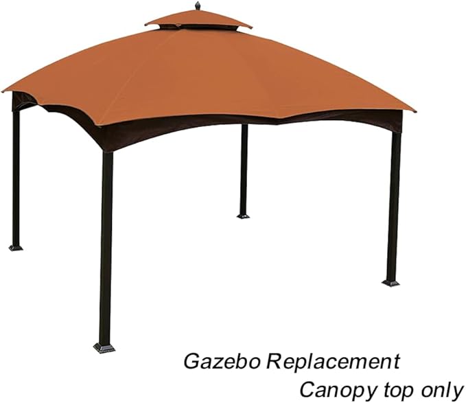 Eurmax USA High Performance Replacement Canopy Top for Lowe's Allen Roth Heavy Duty Gazebo Roof Gazebo Top with Air Vent 10X12 Cover #GF-12S004B-1, Replacement Top Only (Rust)