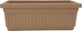 The HC Companies Venetian Window Planter Box w/Drain Plug - Long Planter Box for Windowsills, Balconies & More - Plastic Large Rectangular Planters for Herbs & Flowers (30" Sandstone, Pack of 1)