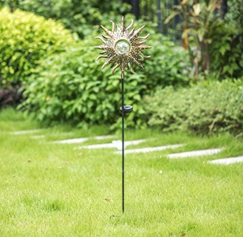TAKE ME Sun Solar Lights Outdoor Waterproof Metal Garden Stakes for Patio Yard Walkway LawnPatio Mothers Gifts Mom Wife Grandma (Sun)
