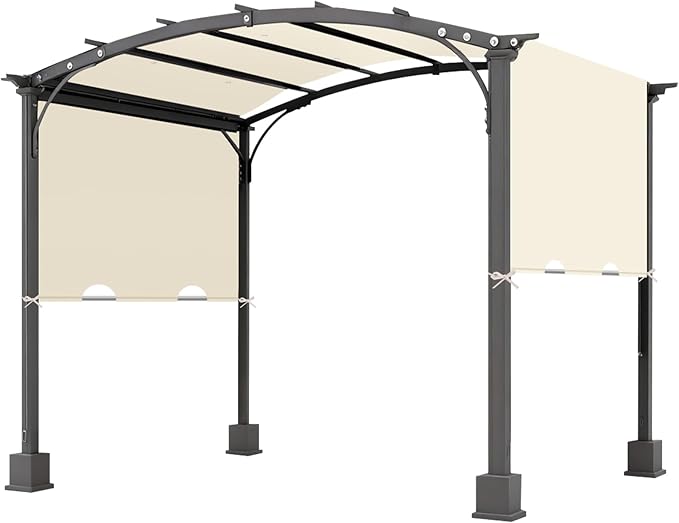 85'' x 208'' Universal Pergola Replacement Cover for Doubleton Steel Pergola L-PG080PST, Waterproof Sunshade Canopy Top for Patio Gazebo, Deck, Porch, Yard, Outdoor Cover Only (Beige)