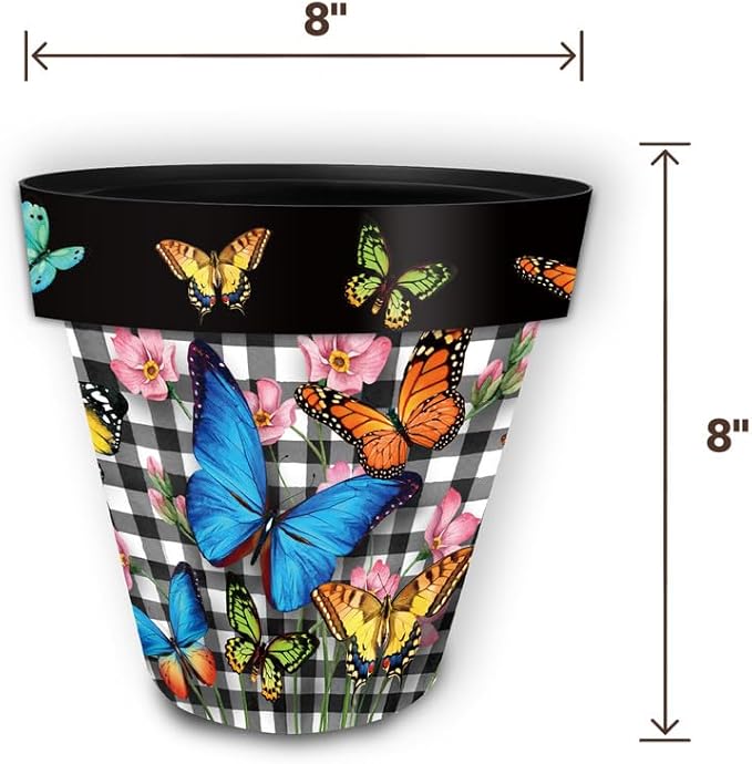 Briarwood Lane Checkered Butterflies Small Planter