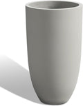 Tall Planters for Outdoor Plants, Large Concrete Flower Pots for Garden Front Porch, Patio, Indoor (Gray)