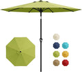 Garvee 9FT Patio Umbrella - Outdoor Table Umbrella with Smooth Crank Lift, Push Button Tilt and 8 Sturdy Ribs - Market Umbrella UV Protection Waterproof for Pool, Deck, Yard, Garden -Apple Green