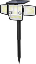Solar Motion Light Outdoor with Stake, 180° PIR Motion Sensor 360° Illumination, In-Ground or Wall Mount, 236 LED 2500 Lumens Solar Powered Security Flood Light, 3 Modes, IP65 Waterproof, 1 Pack