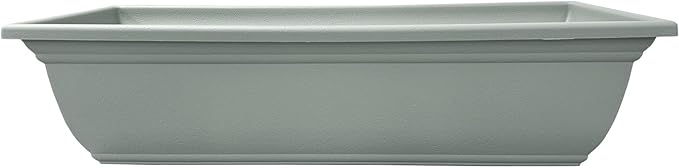 The HC Companies 24 Inch Mojave Window Planter Box with Drainage Holes, Lightweight UV-Resistant Plastic Outdoor Planters, 2-Pack Flower Box for Garden & Home Decor, Sage Green
