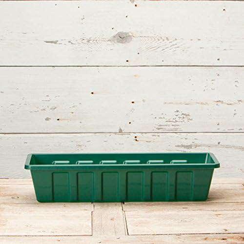 Root & Vessel Poly-Pro Plastic Flower Box Planter, Hunter Green, 24-Inch