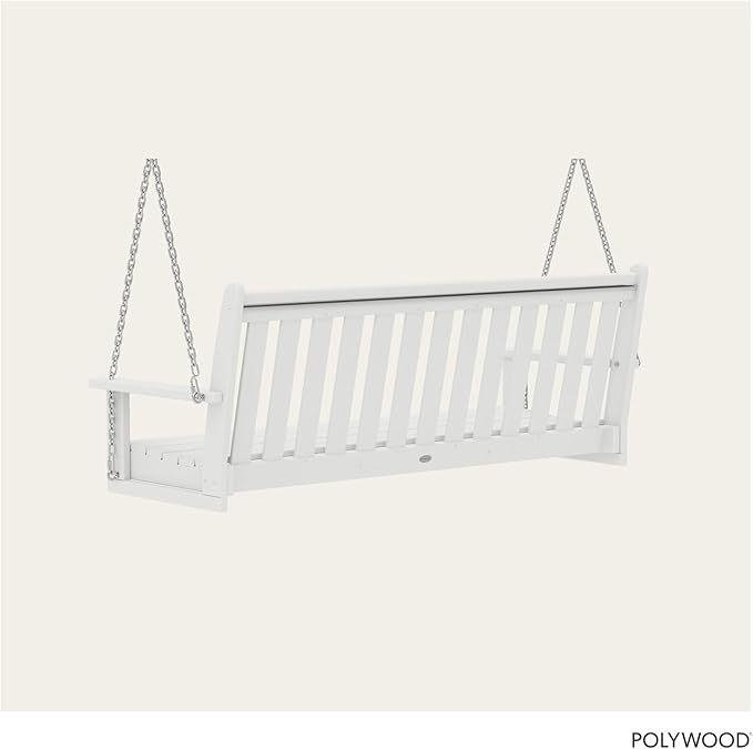 POLYWOOD GNS60WH Vineyard 60" Swing, White