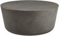 Modway Brion 34 Inch Round Concrete Coffee Table – Indoor/Outdoor Tapered Cylinder Coffee Table – Low Center Table for Living Room or Patio in Gray