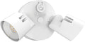 Lithonia Lighting HomeGuard 2-Light LED Outdoor Flood Lights, Outdoor LED Lights, Dusk to Dawn Sensor, Adjustable Lumens, 4000K Cool White, Round Heads, White (HGX LED 2RH ALO 40K 120 PE WH M2)