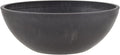 PSW Pot Collection M20DCB 8-inch Plastic/Stone/Wood Composite Low Bowl Planter – No Drainage Hole (Drillable), Shallow Indoor/Outer Pot for Succulents, Bonsai, Fairy Gardens, Herbs, Dark Charcoal