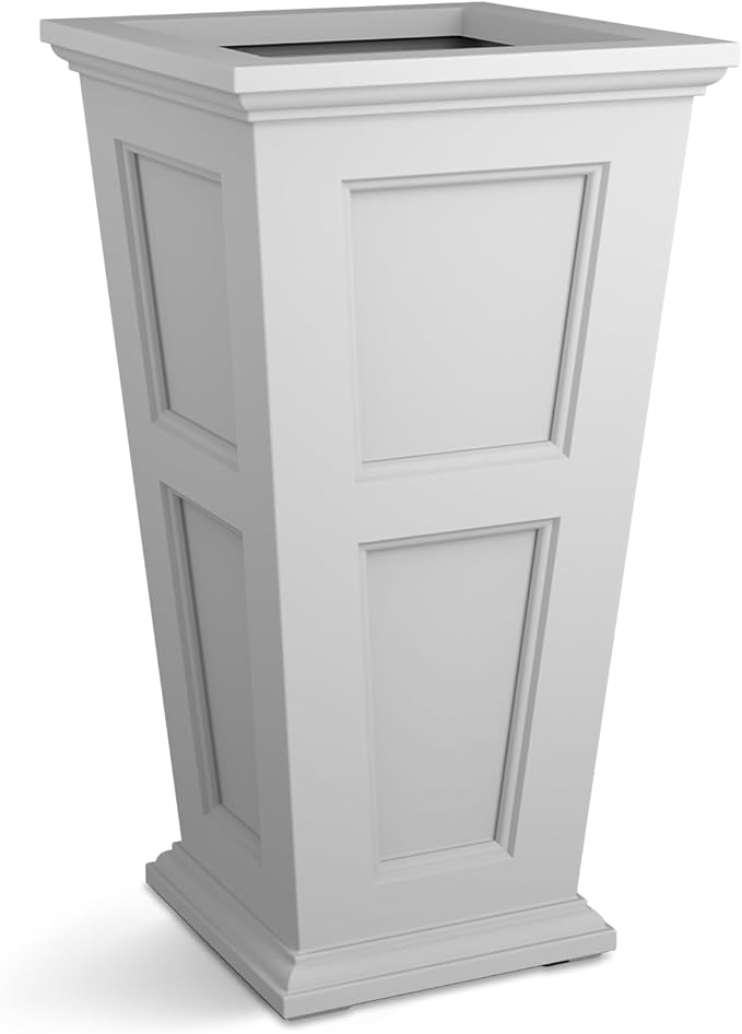 Mayne Fairfield 40-Inch Tall Planter – Weather-Resistant Indoor/Outdoor Garden Pot for Flowers, Patio, Porch, and Entryway, Durable Design