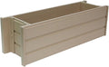 New Age Garden EPWB103-R30 ecoFLEX Rectangular Flower or Herb Window Box, 30" Wide, Tan