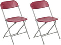 Flash Furniture Hercules™ Series Plastic Folding Chair - Red - 2 Pack 650LB Weight Capacity Comfortable Event Chair - Lightweight Folding Chair