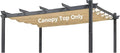 Pergola Shade Cover Replacement Canopy Top Compatible with 10 X 12 ft 6-Bar Pergola Frames - Beige (Canopy Size 116" W x 120" L, Canopy Top Only)