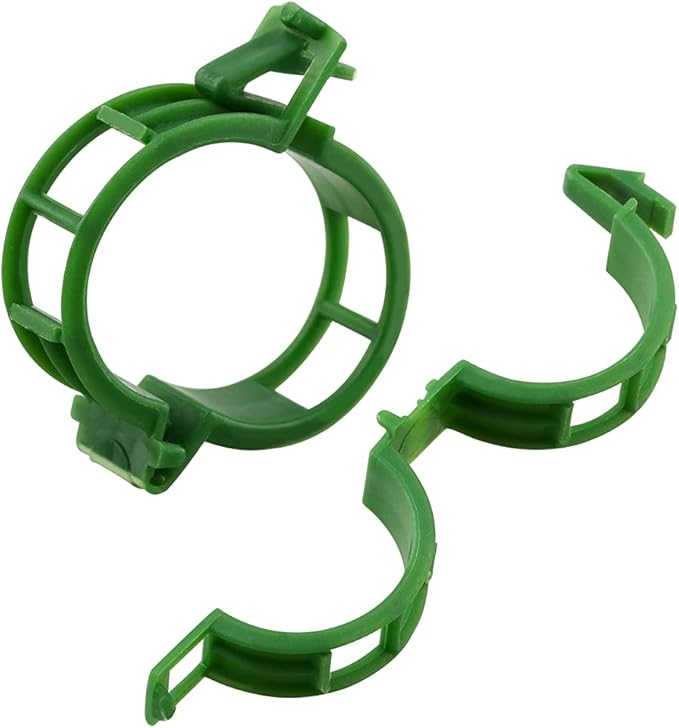 KINGLAKE Plant Support Garden Clips, 200 Pcs Tomato Vine Trellis Clips for Vegetables to Grow Upright and Make Plants Healthier - Green