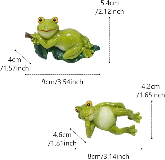 Set of 2 Funny Frog Statues Outdoor Flower Pot Hugger, Resin Hanging Frog Figurines Cute Climbing Animals Sculpture Plant Pot Decorations for Home Garden Patio Lawn Yard Ornaments (Keep Quiet)