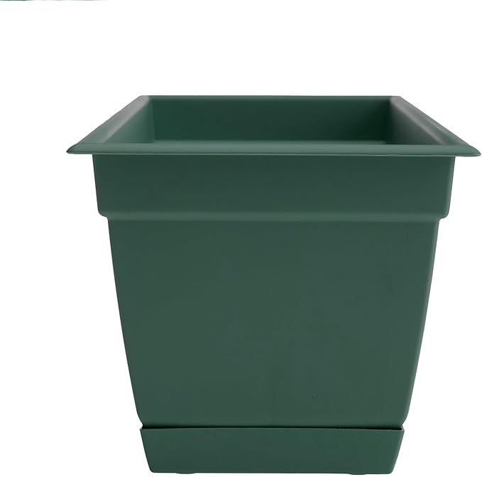 Bloem Dayton Window Box Planter: 24" - Turtle Green - 100% Recycled Durable Plastic Box, Elevated Feet, for Indoor and Outdoor Use, Gardening, 5 Gallon Capacity