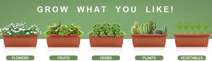 Suyncll Vertical Raised Garden Bed Planter Box,5 Tiers Vertical Garden Planter with Drainage System&4 Hooks for Herb Vegetables Flowers, Brick Red