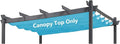 Pergola Shade Cover Replacement Canopy Top Compatible with 10 X 10 ft 6-Bar Pergola Frames - Turquoise Blue (Canopy Size 116" W x 95" L, Canopy Top Only)
