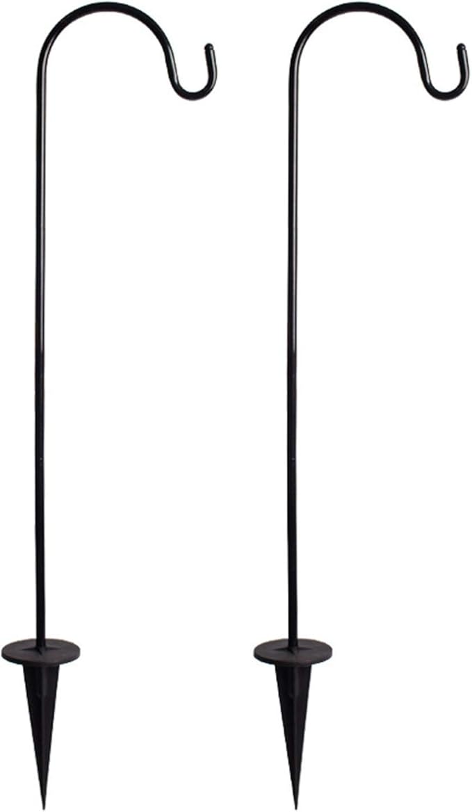 2 Pack Adjustable Shepherd Hooks, 26.77 Inch Stainless Steel Garden Stakes for Hanging Plants, Outdoor Decor, Weddings, Solar Lights, Plant Baskets, Durable & Versatile
