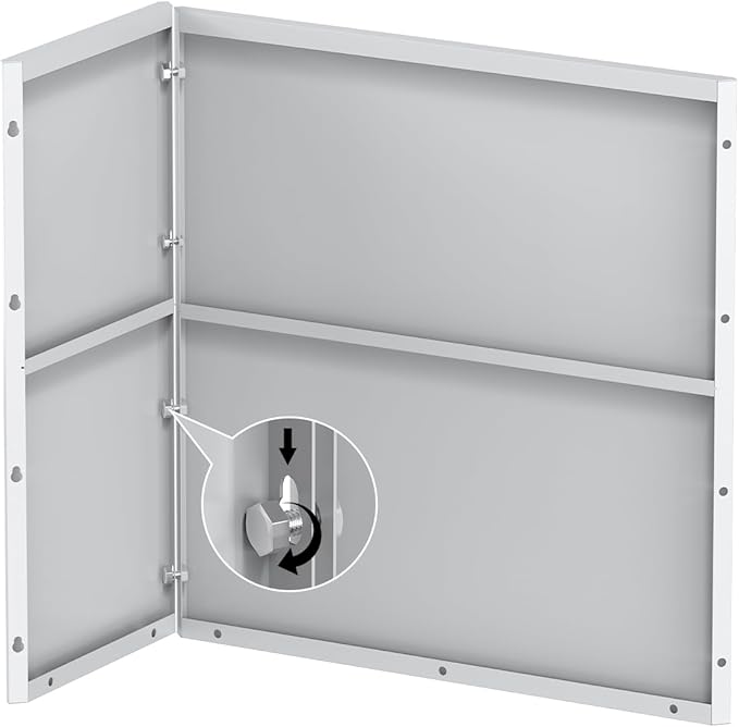 Tall Planters -24X12X24 inch Galvanized Steel Planter Box with Removable Insert Shelf for Garden, Patio(White)