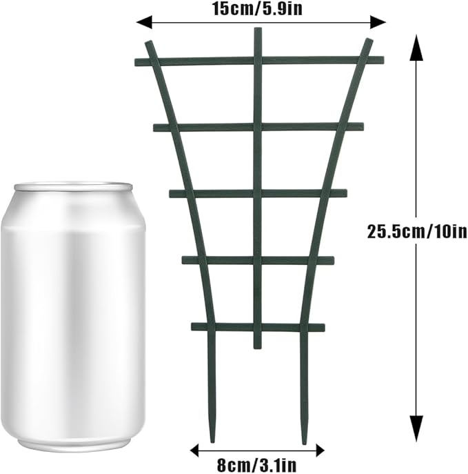 Trellis Small Outdoor, Mini Vine Support Indoor Plant Trellis for Climbing Plants Patio Pot Stackable Potted Stakes Plastic Houseplant Superimposed Garden Planter Vegetable Flower 5.91“ W x 10.24” h