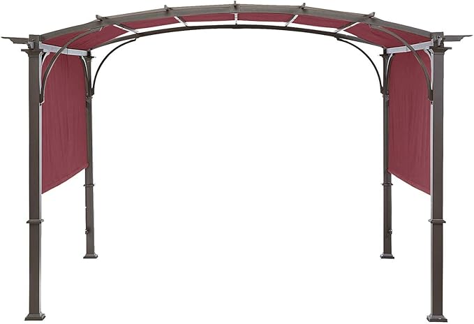Universal Doubleton Steel Pergola Replacement Cover for Pergola Structures L-PG080PST, 80''x 205'' (Burgundy)