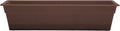 Bloem Dura Cotta Window Box Planter: 24" - Chocolate - with Tray, Weatherproof Resin Box, Removable Tray for Indoor & Outdoor Use, Gardening, 3 Gallon Capacity