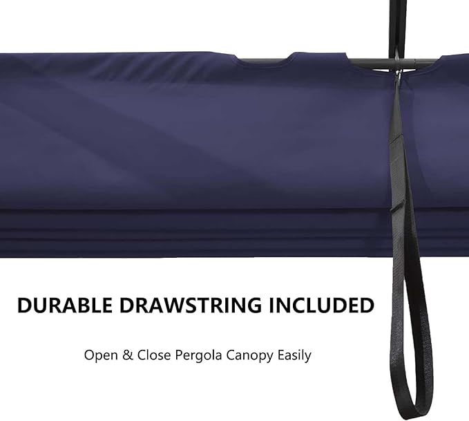 Pergola Shade Cover Replacement Canopy Top Compatible with 10 X 10 ft 6-Bar Pergola Frames - Navy Blue (Canopy Size 116" W x 95" L, Canopy Top Only)