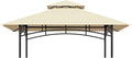 Grill Gazebo Replacement Top, 5 * 8 Outdoor BBQ Top Cover, Double Layer BBQ Gazebo Top Canopy for Model #L-GG001PST-F(Beige)
