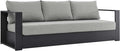 Modway Tahoe Aluminum Outdoor Patio Sofa in Gray Gray