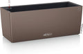 Lechuza BALCONERA Color 50 Nutmeg, Self-Watering Window Box (Railing Planter), H7.5 L19.7 W7.5 in