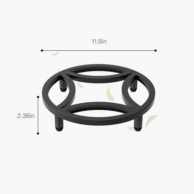 Zhongma 2 Pack 11.8" Fully Assembled Sturdy Potted Plant Stand Flower Pot Holder Heavy Duty Construction, Low Plant Stand for Home Indoor and Outdoor, Sturdy plant riser and saucer without Installation Required