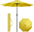 Backyard Expressions 9 ft. Patio Umbrella, Market Table Umbrella w/Tilt and Crank, 8 Ribs