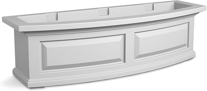 Mayne Nantucket 3-Foot Window Box – Self-Watering, Weather-Resistant Planter for Flowers – Durable Design for Outdoor Use, Perfect for Windows