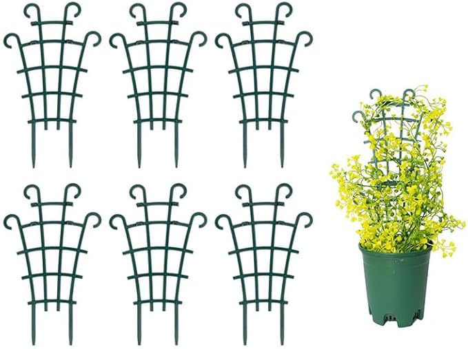 6PCS Trellis for Potted Plants, Stackable Indoor Plant Trellis for Climbing Plants Outdoor for Vine Ivy Hoya Houseplants Flower Plant Support