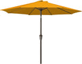 JEAREY 9FT Outdoor Patio Umbrella Market Umbrella with Push Button Tilt and Crank, Outdoor Table Umbrellas 8 Sturdy Ribs UV Protection Waterproof for Garden, Deck, Backyard, Pool (Bright Orange)