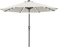 ABCCANOPY 10FT Durable Solar Led Patio Umbrellas with 32LED Lights (Light Beige)