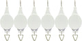 Pack Plant Hook Pulley, Retractable Plant Hanger Easy Reach Hanging Flower Basket for Garden Baskets Pots and Birds Feeder Hang High up and Pull Down to Water Or Feed (White 6Pack)