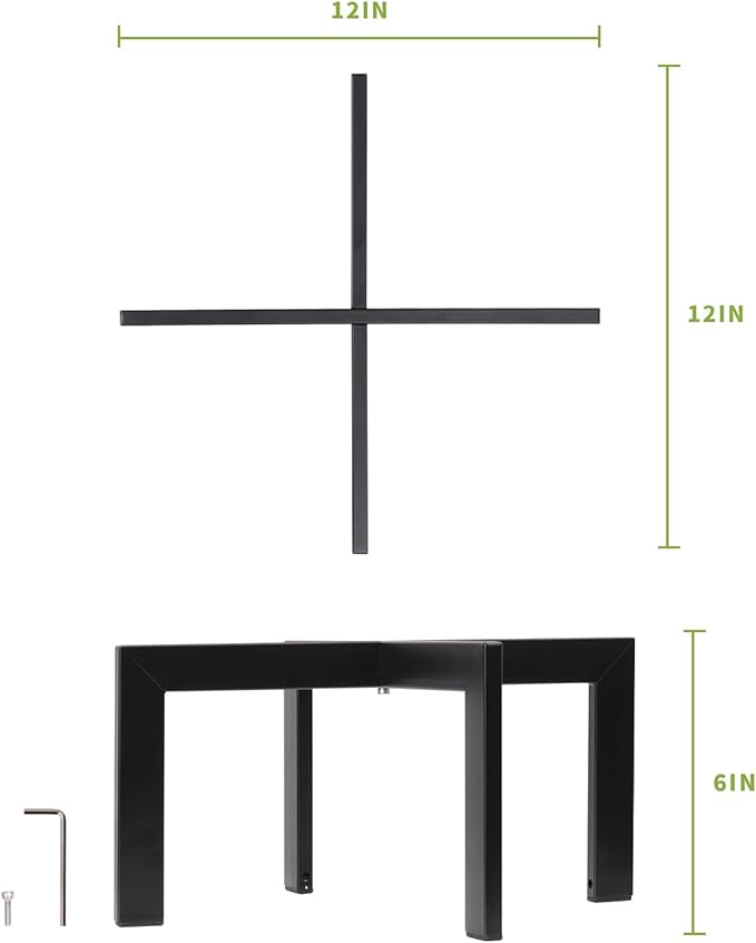 IZIDDO Plant Stand Indoor Outdoor,Metal Mid-Century Pot Stand,Modern Plant Holder Rattan Flower Plant Stool,Low Short Plant Stands for Indoor Fit 5-12 Inch Pot,Black(Pot & Plant Not Included)