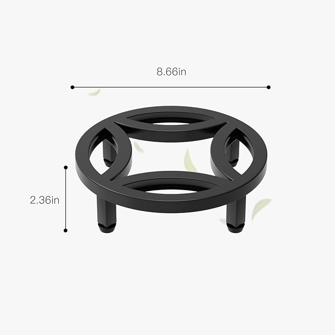 Zhongma 2 Pack 8.7" Fully Assembled Sturdy Potted Plant Stand Flower Pot Holder Heavy Duty Construction, Low Plant Stand for Home Indoor and Outdoor, Sturdy plant riser and saucer without Installation Required