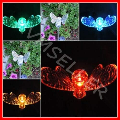 Solar Powered Garden Stake LED Light, Set of 2 (Bumble Bee)