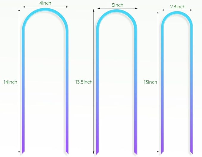 3 Pack U-Shaped Colorful Acrylic Plant Trellis for Indoor Plants, Small Plant Trellis for Potted Plants Climbing Plants, Plant Support Trellis for Vine Ivy Hoya Indoor Outdoor