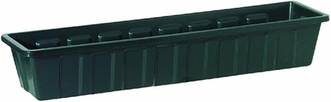 Root & Vessel Poly-Pro Plastic Flower Box Planter, Hunter Green, 30-Inch