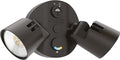 Lithonia Lighting HomeGuard 2-Light LED Outdoor Flood Lights, Outdoor LED Lights, Dusk to Dawn Sensor, Adjustable Lumens, Selectable Color, Round Heads, Dark Bronze (HGX LED 2RH ALO SWW2 120 PE DDB)