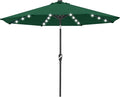 ABCCANOPY Durable Solar Led Patio Umbrellas with 32LED Lights 11FT (Deep Green)