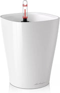 Lechuza 14900 Deltini Self-Watering Planter for Indoor and Outdoor Use, 6" x 6" x 7", White